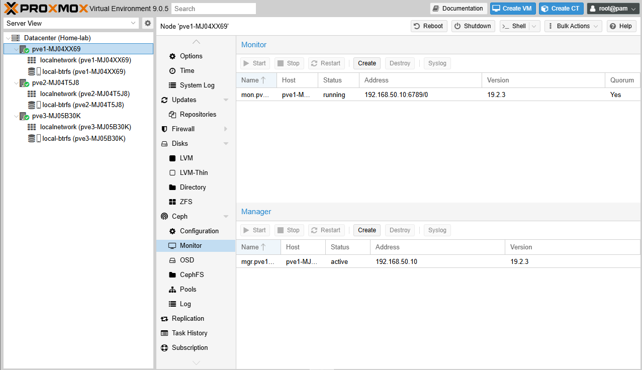 Monitor e Manager
