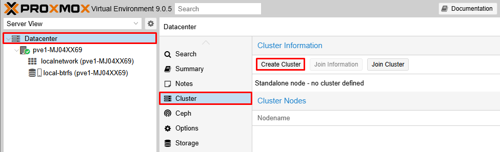 Criar cluster