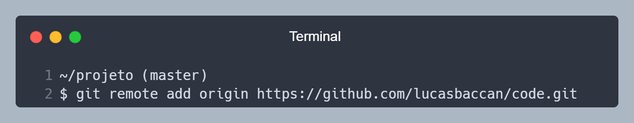 git remote add origin