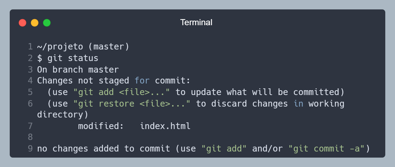 git status