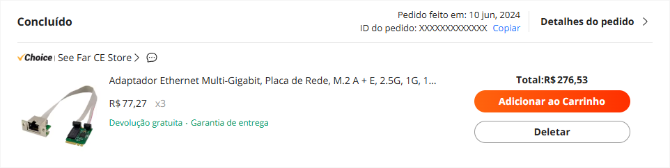 Rede 2.5Gbps