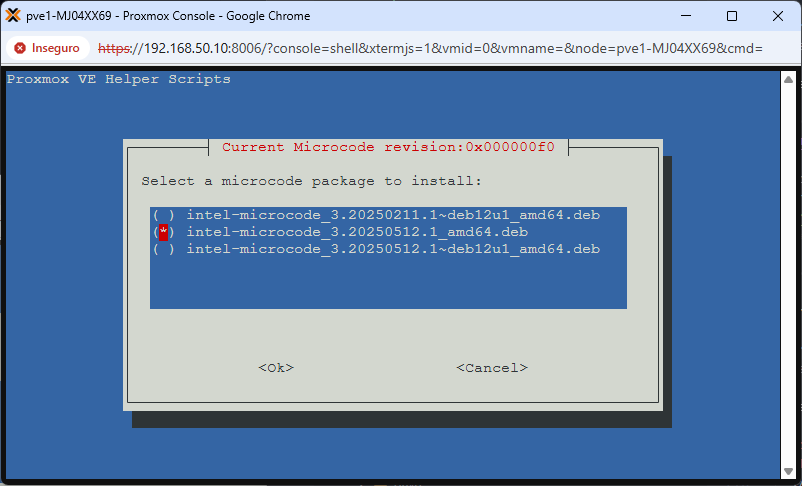 Proxmox VE Processor Microcode